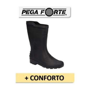 Imagem de Bota de Borracha Em Pvc Impermeável Forrado Galocha Cano Médio 28Cm - 