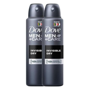 Imagem de Kit 2 Desodorante Dove Men + Care Invisible Dry Aerosol Antitranspiran
