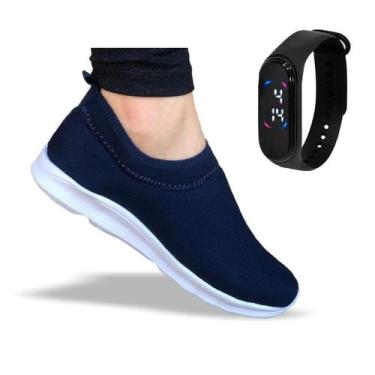 Imagem de Tênis Comfort Meia Casual Feminino Masculino Macio Leve Calce Fácil Or