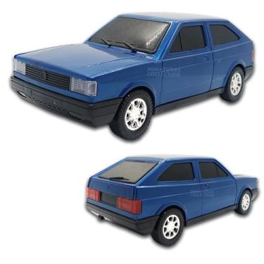 Imagem de Miniatura de carro Gol Quadrado CL 1994, 20 CM, Material em Plástico, Miniaturas de carros antigos, Diverplas (Azul Metálico)
