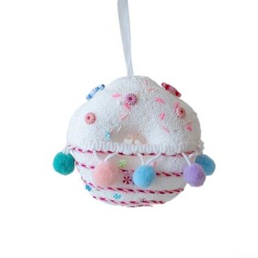 Imagem de Enfeite suspenso com pingente de sorvete para árvore de Natal, guirlanda, maçaneta de porta ou bandeja em camadas, decoração de férias de espuma leve com design peculiar e resistente ao desbotamento