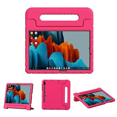 Imagem de Capa infantil para tablet S7, Samsung Galaxy Tab S8 e Tab S7 de 11 polegadas, à prova de choque, leve, durável, dobrável, com suporte para caneta S (modelo: SM-X700 SM-X706 e SM-T870 SM-T875)