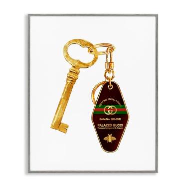 Imagem de Stupell Industries Arte giclée emoldurada branca de chave de hotel de luxo, design de Ziwei Li, 14 x 11