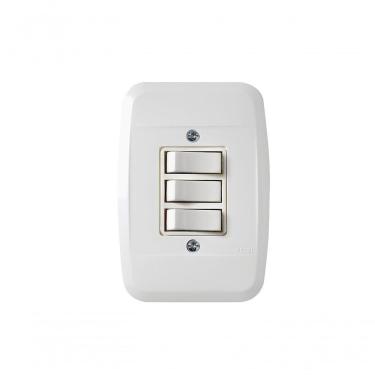 Imagem de Interruptor Embutir Simples 3 T.p Branca 43100 - Pezzi