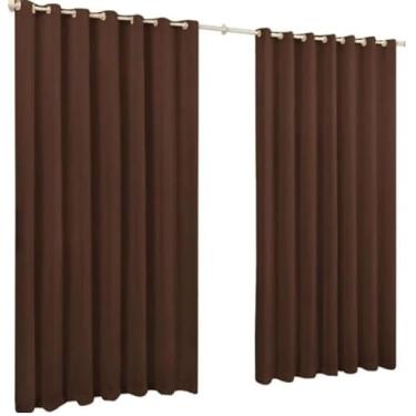 Imagem de Cortinas romanas, medindo 2,40 x 1,70 metros, adequadas para decorar janelas, salas de estar, quartos, etc. (MF170_TABACO)