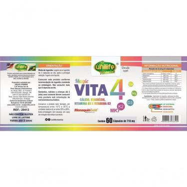 Imagem de Vita4 Cálcio Magnésio Vitamina D E K2