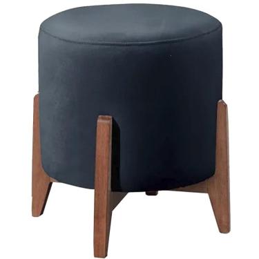 Imagem de Puff Puf Sala Lhor Veludo Azul Rm Azul