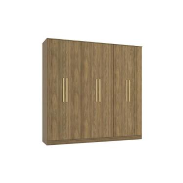 Imagem de Guarda-roupa 6 Portas 4 Gavetas Kappesberg Adapt Nogueira