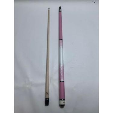 Imagem de Teekerwang Bastão de taco de bilhar de 147 cm, 2 peças, bastões de sinuca de 538 g, ponta de 12,5 mm, tacos de sinuca de madeira de bordo canadense, adequado para bares, clubes, esportes de mesa de