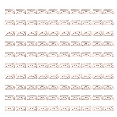 Imagem de Clipes de papel bonitos mini galvanizados rosa ouro metal clipes de papel leve portátil para escritório casa 100 peças com caixa de armazenamento (Envelope)