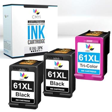 Imagem de CMYi Pacote combo de cartuchos de tinta de substituição 61XL para HP DeskJet 1510, 1511, 1512, 1513, 1514, 2000, 2050, OfficeJet 2620, 2621, 2622, 4630, 4631, 4632, 4634, 4635, 4630, 4631, 4632, 4634
