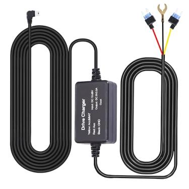 Imagem de MAYWILLA – Kit de cabo rígido para câmera veicular, mini USB 12 V-24 V para 5 V/2,5 A, cabo carregador para câmera veicular, proteção de baixa tensão, vigilância de estacionamento 24h com torneira
