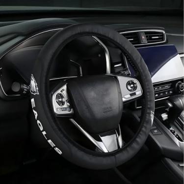 Imagem de Capa de volante de couro, ajuste universal, 35-38 cm, acessórios para carro (L-Y-01)