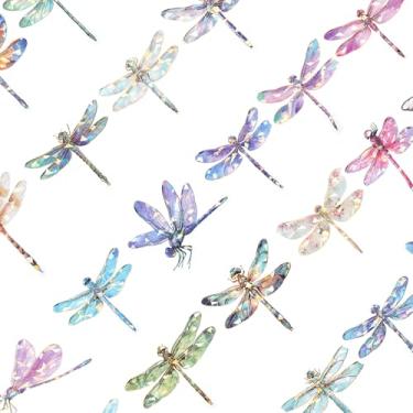 Imagem de 30 adesivos coloridos de libélula PET adesivos holográficos de insetos impermeáveis transparentes libélulas adesivos para álbuns, diários, artesanato em resina, garrafas de água, laptops
