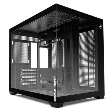Imagem de Gabinete Gamer Mancer CV450 S/Fan S/Fonte MiniTower Lateral de Vidro Preto - MCR-CV450-BK