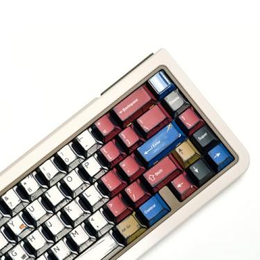 Imagem de ULTRAEQUIP PBT Keycaps Japenese Manga Anime Estilo 141 Teclas Cherry Profile Dye Sub Retro Teclas para Teclado Mecânico