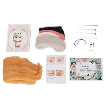 Imagem de Agulha para feltragem de lã, kit de artesanato faça você mesmo, conjunto de ferramentas de agulha picada artesanal para adultos, crianças, projetos de arte, Shiba Inu, modelo 50g,