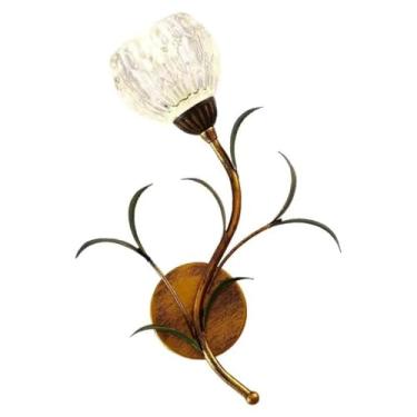 Imagem de Elegante luminária de parede francesa com design floral - estilo vintage minimalista moderno para decoração de sala de estar e cabeceira de quarto (D para a esquerda)