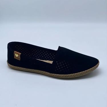 Imagem de Sapatilha Feminina Moleca Alpargata Casual Nobuck 5287.210, Preto, 35