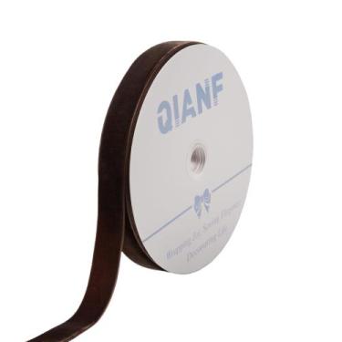 Imagem de Fita decorativa QIANF Vintage Brown Velvet 2,5 cm x 23 m