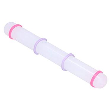 Imagem de Rolo de massa para cozinhar, rolo de massa de plástico PP com aderência ergonômica - Rolo de massa para biscoitos de torta, fácil de limpar