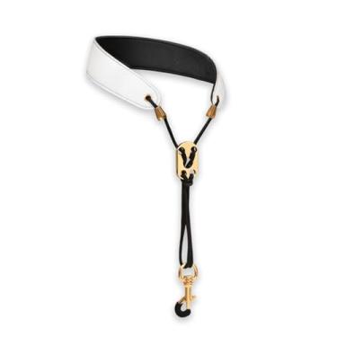 Imagem de Acessórios profissionais de saxofone de couro, alça de saxofone, cordão de saxofone, alça de pescoço, proteção para pescoço, instrumento de saxofone soprano tenor alto barítono