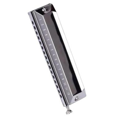 Imagem de Gaita profissional de 16 buracos, elegante, prata, cromática, com som nítido, instrumento de sopro de madeira