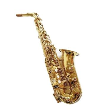 Imagem de Instrumento de saxofone profissional para amantes de música, saxofone alto, chave dourada, saxofone profissional, com estojo e acessórios (B)