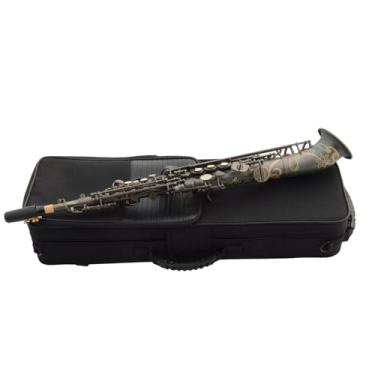 Imagem de Saxofone Saxofone Saxofone Profissional Alto Pitched B Flat Matte Preto Níquel Boca Curva Saxofone Com Acessórios