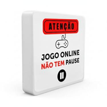 Imagem de Luminária Box Slim Jogo Online Não Tem Pause, USB, LED 5W, 20x18x5 cm, Polietileno, Bivolt