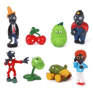 Imagem de Coleção de brinquedos de figuras Plants vs Zombies Peashooter x8