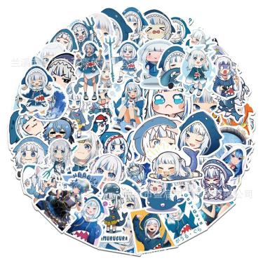 Imagem de Pacote de adesivos Hololives Vtubers Anime 60 unidades de adesivos de cartão de 3 a 8 cm