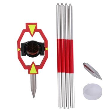 Imagem de Mountlaser Mini prisma com 4 polos, mini prisma de pesquisa para prisma de levantamento de estação total, deslocamento constante de 0/-30 mm