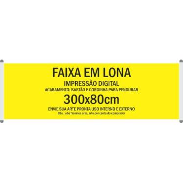 Imagem de Faixa em lona 280g 300x80cm