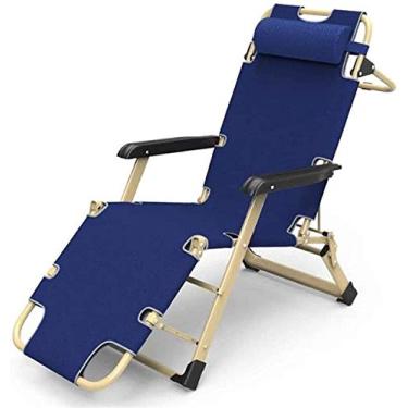 Imagem de Espreguiçadeira leve e dobrável, espreguiçadeira dobrável e reclinável, cadeira de jardim ao ar livre, espreguiçadeira, cama, escritório, cadeira de costas preguiçosas para viagens, férias, ambientes
