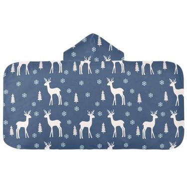 Imagem de Burbuja Toalha de banho com capuz de laço rosa para crianças, toalha de praia de pelúcia macia absorvente para chá de meninas e meninos 3-10 anos, 61 x 127 cm