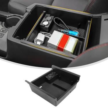 Imagem de Linskip Bandeja organizadora de console central com tapete antiderrapante compatível com Toyota 4Runner 2010-2024, bandeja de armazenamento de apoio de braço para acessórios interiores 4Runner