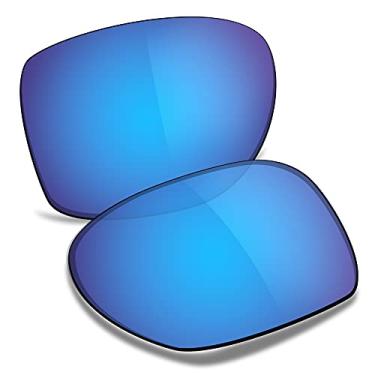 Imagem de TRUSHELL Lentes de reposição polarizadas para Oakley Gauge 8 L OO4124 62 mm Óculos de sol azul oceano - Polarizadas
