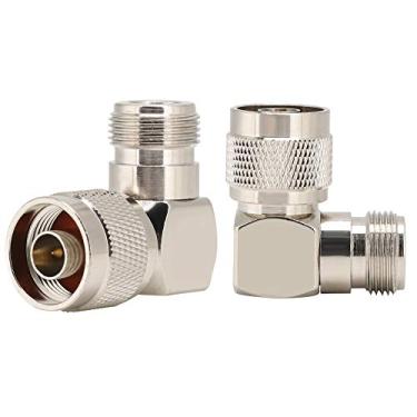 Imagem de Ymiko 2 PCS N Macho para N Fêmea Adaptador de Conector Coaxial RF de 90 Graus para Instalação de Antena