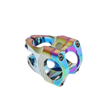 Imagem de Guidão curto de alumínio para downhill, modelo riser tube, para mountain bike, dimensões 28,6 * 31,8 * 35mm. Acessórios para ciclismo.(Colorful)