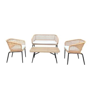 Imagem de Conjunto de Área Externa 1 Sofá, 2 Poltronas e 1 Mesa Ratan Sorrento