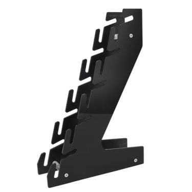 Imagem de Dioche Chapéu Rack Acrílico Montagem na Parede boné Organizador Suporte de Armazenamento Expositor para o Quarto Armário Vestiário 8x31cm 10 Chapéus Capacidade (Preto)