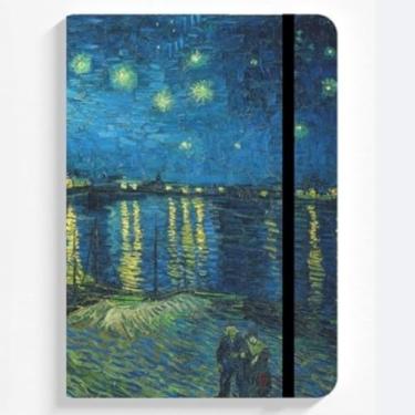 Imagem de Caderno de desenho 21 x 14 cm - Com temas artísticos clássicos, capa dura sem linhas quadriculadas, papel de alta gramatura, adequado para artistas, estudantes e colecionadores de arte. (RÓNDANO,>> PONTILHADO <<)