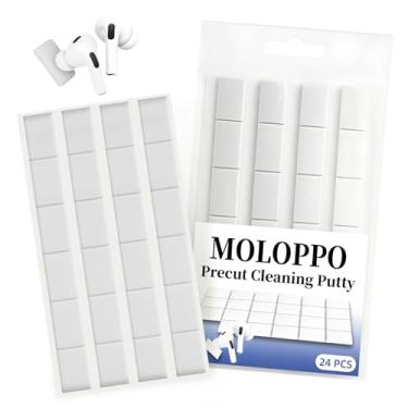 Imagem de 24 peças de massa de limpeza de partículas grandes de 1,5 cm x 2,3 cm para kit de limpeza de AirPods – massa de remoção de poeira para AirPods Pro, para porta de carregamento de iPhone, teclado