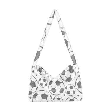 Imagem de GAIGEO Foxes Bolsas de ombro femininas para jogar futebol, bolsa de ombro feminina, bolsa feminina para uso ao ar livre, Bola de futebol americano, One Size