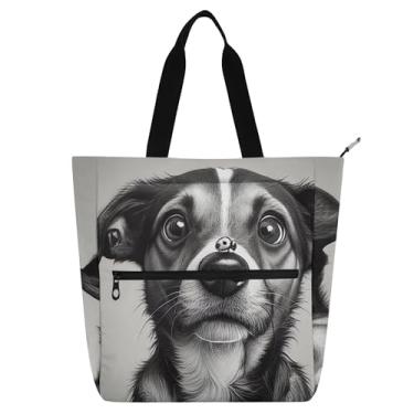 Imagem de Sacolas femininas para trabalho de joaninha preta e cinza caprichosa de lona para escola universitária bolsas de tecido bolsas de presente para amantes de livros