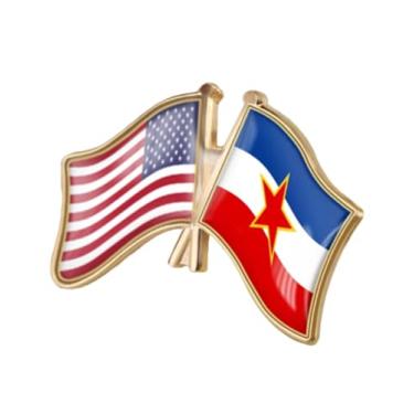 Imagem de QTAOEIONG Bandeiras dos Estados Unidos, EUA, América, EUA e muitos outros países, broche de liga de amizade com cruz, 1.3x0.9inch/32x23mm, Metal, Sem Pedra Preciosa