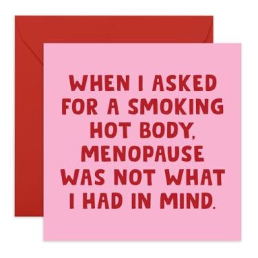 Imagem de CENTRAL 23 Cartão de felicitações hilário feminino - Menopausa de corpo quente fumante - piada de meia-idade sarcasmo hot flush humor adulto para amiga, irmã, mãe, mulheres, esposa - 50 anos 60 - vem