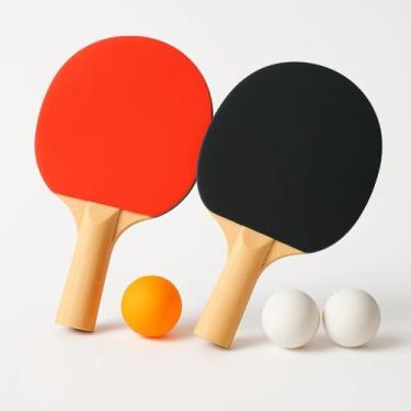 Imagem de Kit Ping Pong Tênis de Mesa Completo 2 Raquetes 3 Bolas Rede Retrátil Suporte - Jogo Família Lazer