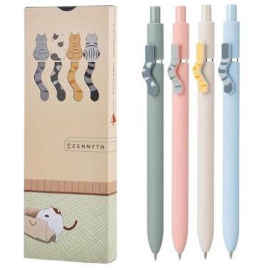 Imagem de Kathy & Jiggs Conjunto de canetas de gel vibrantes – 4 canetas de gel coloridas para escrita, desenho, diário e criatividade | Fluxo de tinta suave, secagem rápida | Ideal para planejadores, diários e